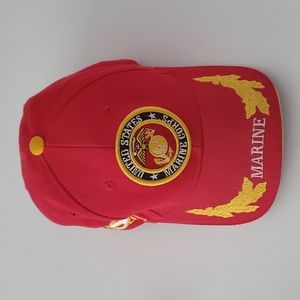 United States Marine Corp One Size Cotton Cap Red Yellow
